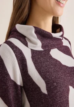 Cecil Shirts*Kuscheliges Shirt mit Muster eggplant red melange