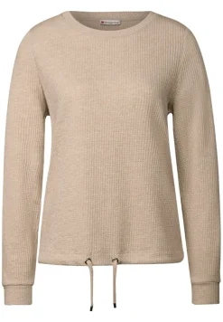 Street One Shirts*Kuscheliges Strukturshirt sheer beige mel.
