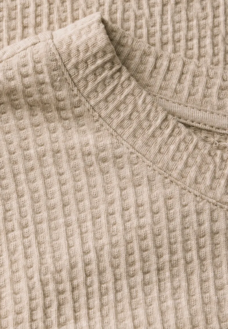 Street One Shirts*Kuscheliges Strukturshirt sheer beige mel.