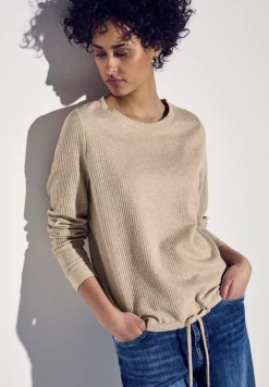 Street One Shirts*Kuscheliges Strukturshirt sheer beige mel.