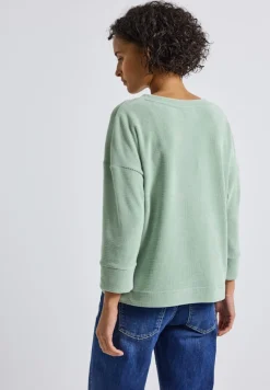 Street One Shirts*Kuscheliges V-Neck Shirt serene green