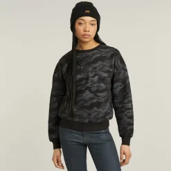 G-star Raw Pullover & Sweatshirts*Lace aop loose r sw wmn dk black lace wave