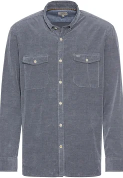 Camel Active Hemden|Big Boys*Langarm Hemd in Regular Fit aus Cord denim blue