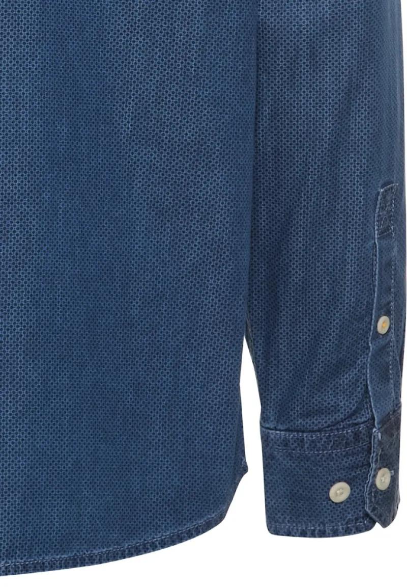 Camel Active Hemden|Big Boys*Langarm Hemd mit Allover-Print Dark Navy