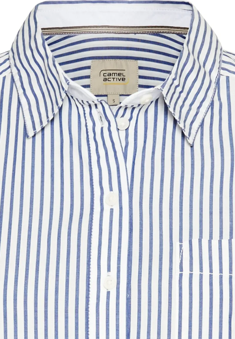 Camel Active Blusen*Langarmbluse mit Knopfleiste stripes