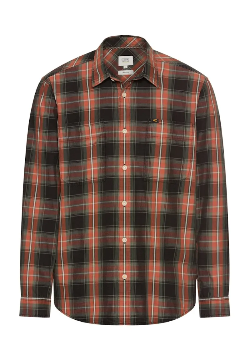 Camel Active Hemden|Big Boys*Langarmhemd mit Brusttaschen cinnamon