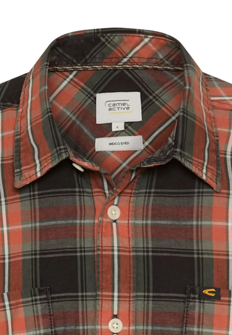 Camel Active Hemden|Big Boys*Langarmhemd mit Brusttaschen cinnamon