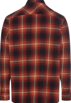 Camel Active Hemden|Big Boys*Langarmhemd mit Karomuster brick red