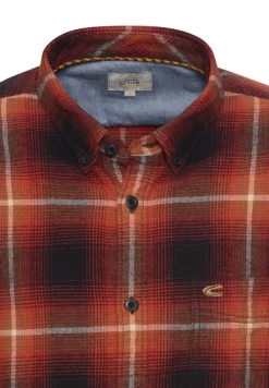 Camel Active Hemden|Big Boys*Langarmhemd mit Karomuster brick red