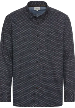 Camel Active Hemden|Big Boys*Langarmhemd mit Minimal-Print night blue