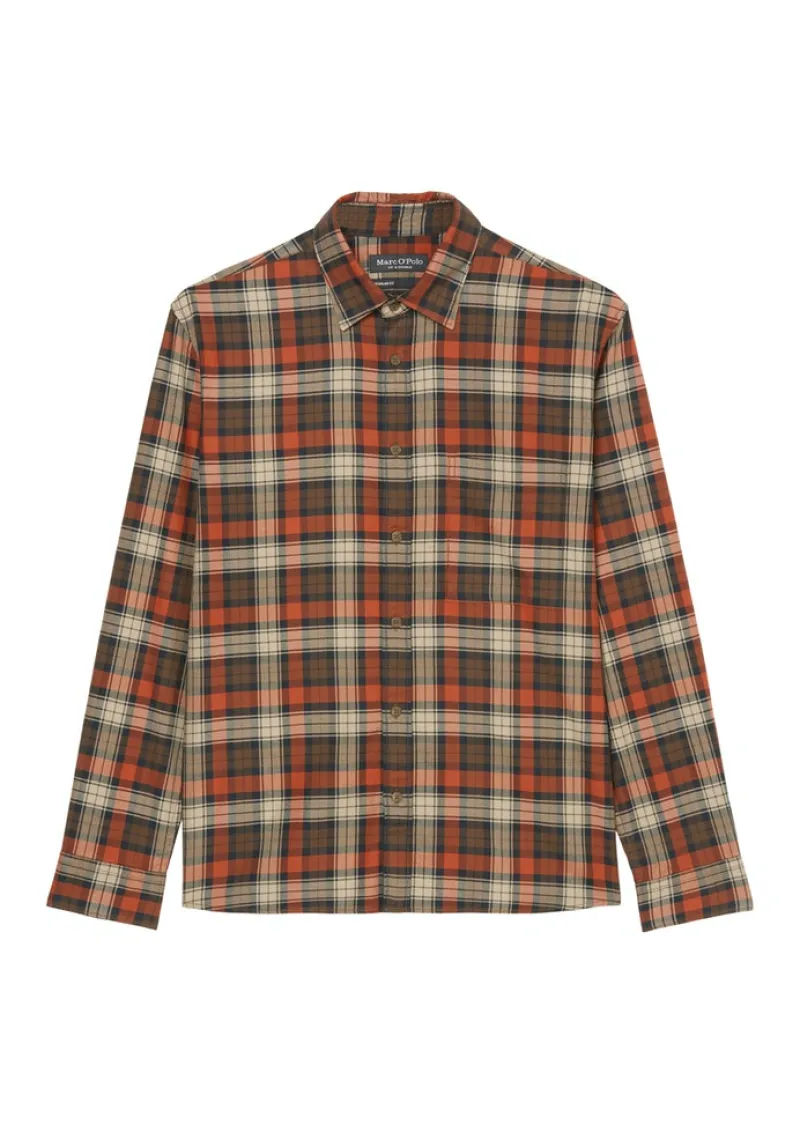 Marc O'Polo Hemden|Big Boys*Langarm-Hemd regular multi- dark crabapple