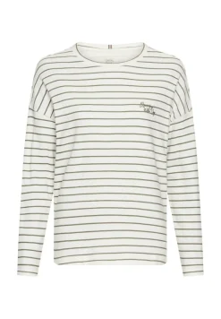 Camel Active Shirts*Langarmshirt aus reiner Baumwolle milk white- shadow k