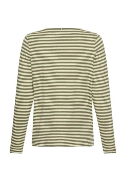 Camel Active Shirts*Langarmshirt aus reiner Baumwolle shadow khaki stripes