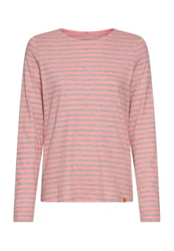 Camel Active Shirts*Langarmshirt aus reiner Baumwolle grey melange stripes