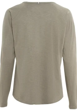 Camel Active Shirts*Langarmshirt aus reiner Baumwolle light khaki