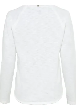 Camel Active Shirts*Langarmshirt aus reiner Baumwolle offwhite