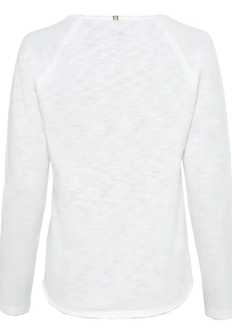 Camel Active Shirts*Langarmshirt aus reiner Baumwolle offwhite