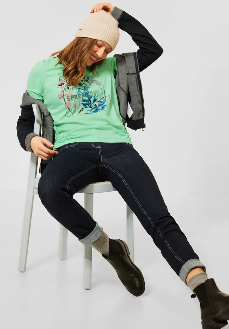 Cecil Shirts*Langarmshirt mit Fotoprint fun green