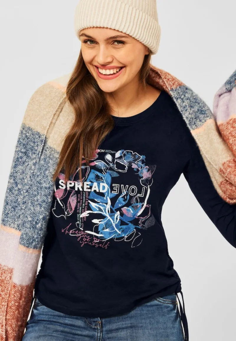 Cecil Shirts*Langarmshirt mit Fotoprint deep blue