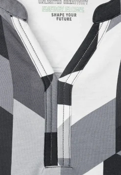 Cecil Shirts*Langarmshirt mit Grafikprint Black