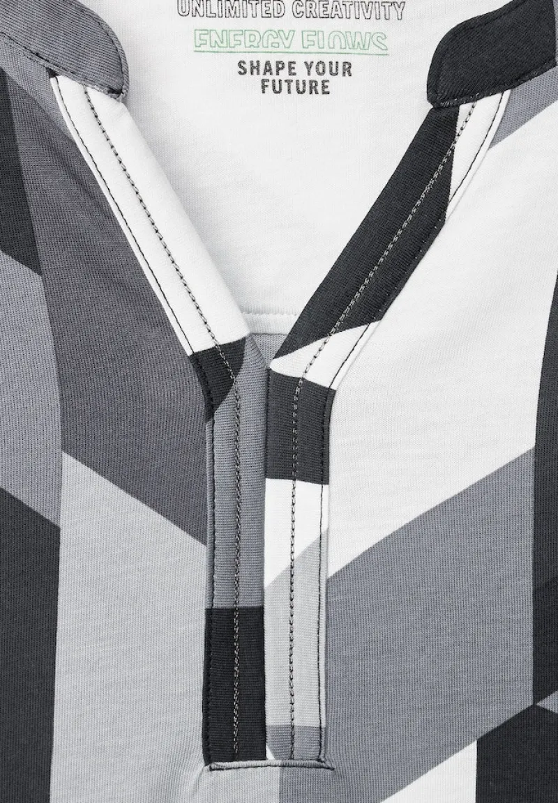 Cecil Shirts*Langarmshirt mit Grafikprint Black