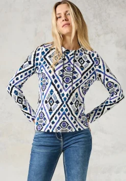 Cecil Shirts*Langarmshirt mit Print vanilla white