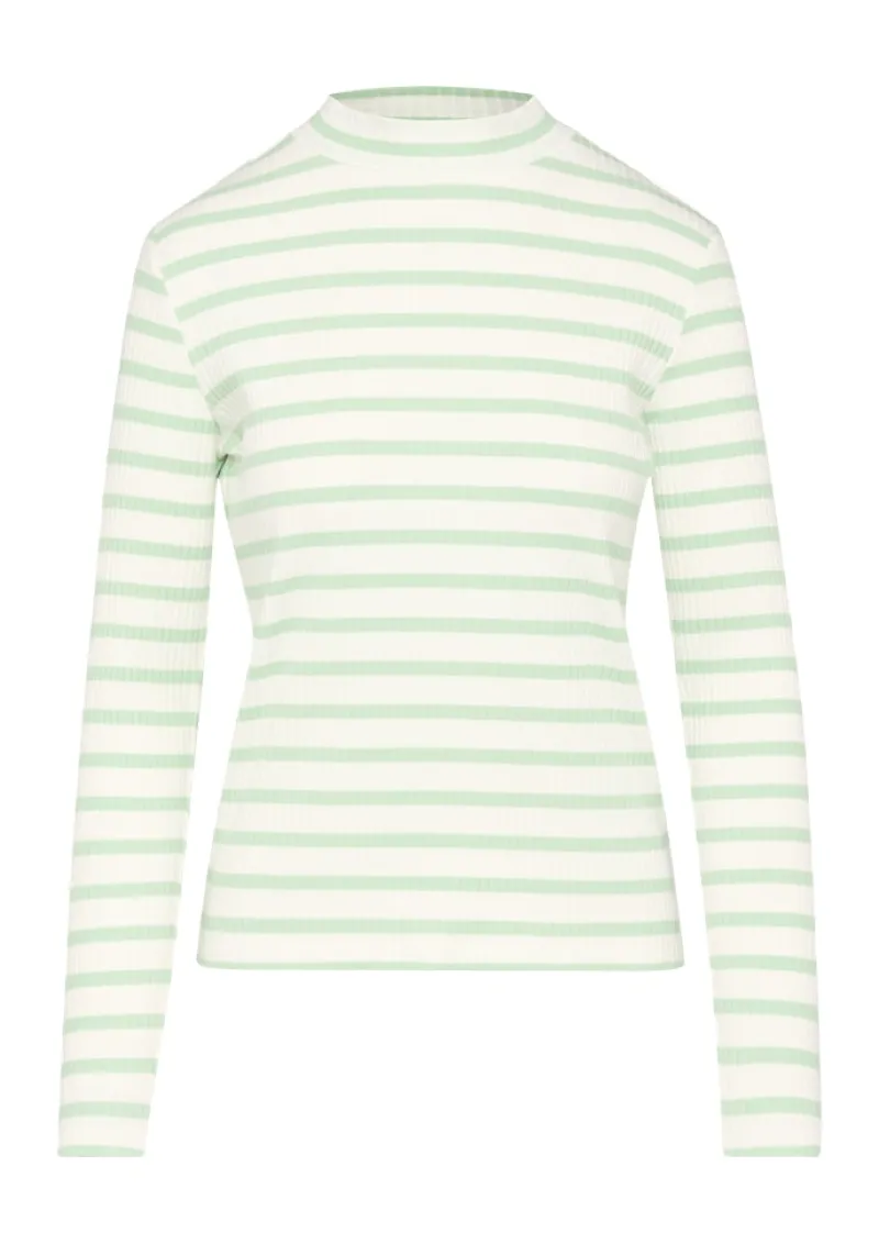 s.Oliver Shirts*Langarmshirt mit Rippstruktur creme