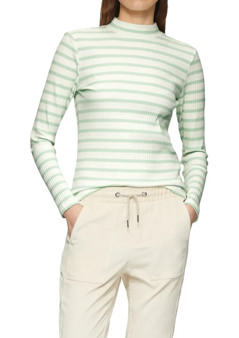 s.Oliver Shirts*Langarmshirt mit Rippstruktur creme
