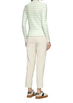 s.Oliver Shirts*Langarmshirt mit Rippstruktur creme