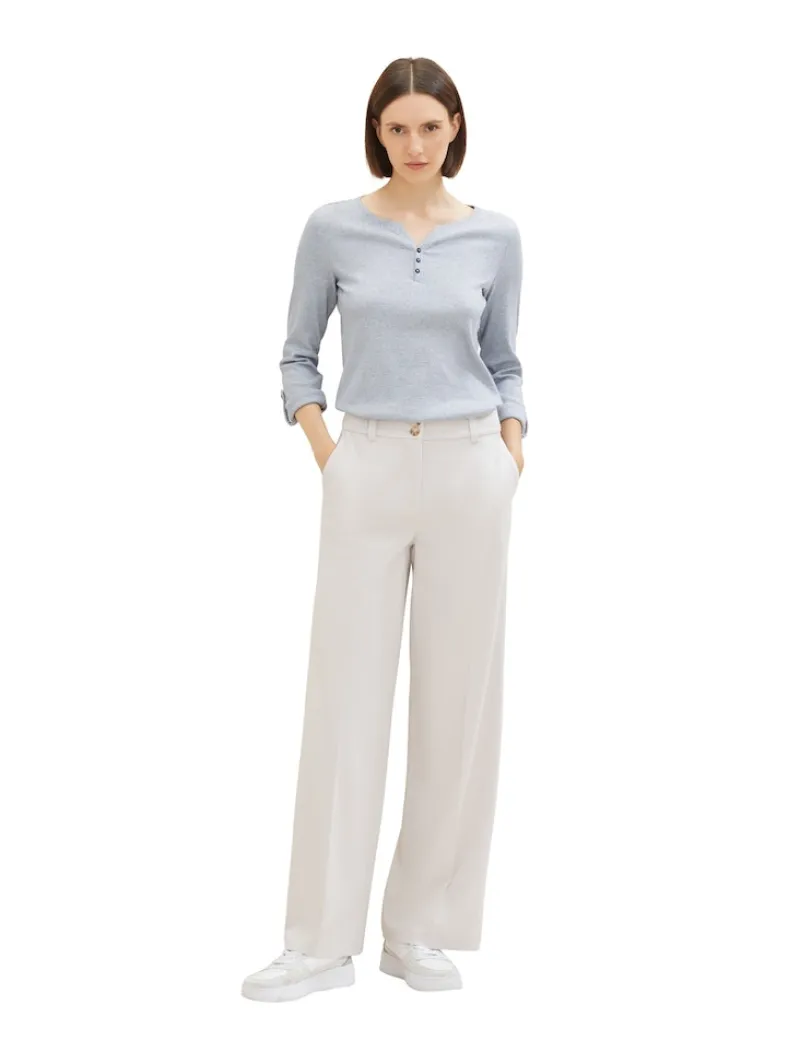 Tom Tailor Shirts*Langarmshirt mit Turn-Up-Funktion offwhite navy small stripe