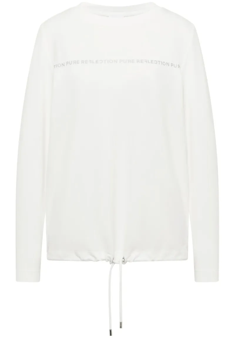 Cecil Shirts*Langarmshirt mit Wording vanilla white