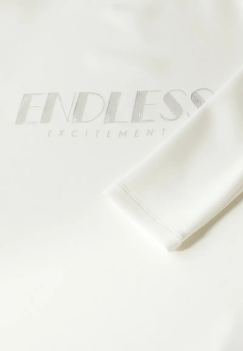 Cecil Shirts*Langarmshirt mit Wording vanilla white