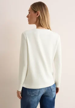 Cecil Shirts*Langarmshirt mit Wording vanilla white