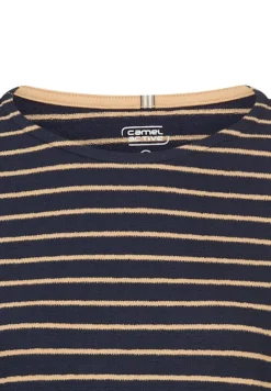 Camel Active Shirts*Langarm-T-Shirt aus Bio-Baumwolle ink blue stripes