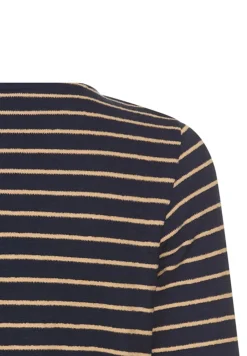 Camel Active Shirts*Langarm-T-Shirt aus Bio-Baumwolle ink blue stripes