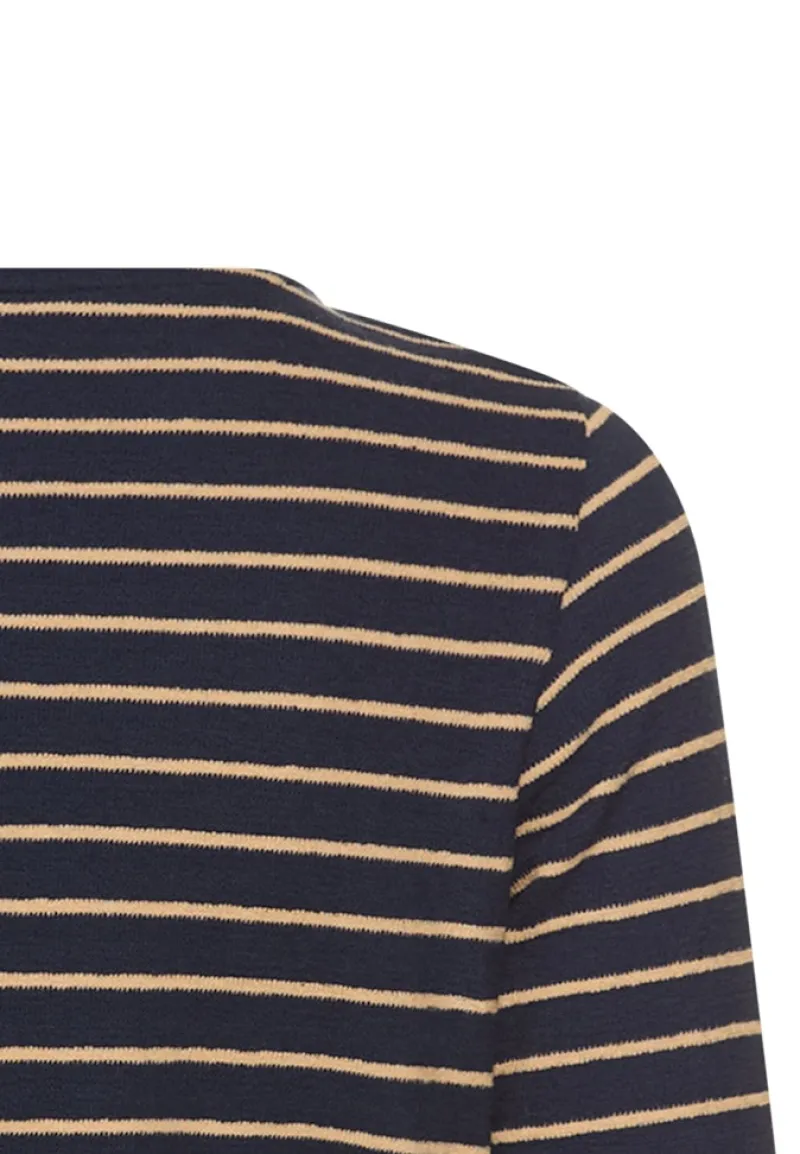 Camel Active Shirts*Langarm-T-Shirt aus Bio-Baumwolle ink blue stripes