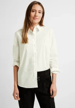 Cecil Blusen*Lange Bluse aus Baumwolle vanilla white