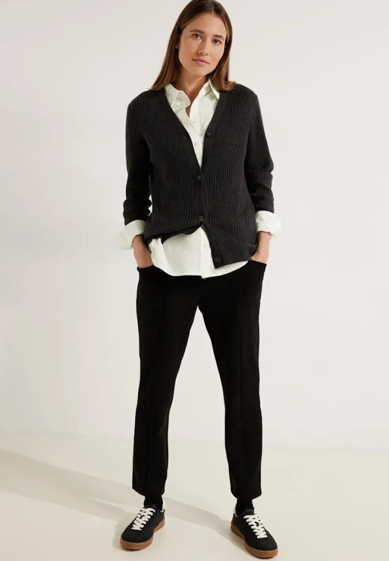 Cecil Blusen*Lange Bluse aus Baumwolle vanilla white