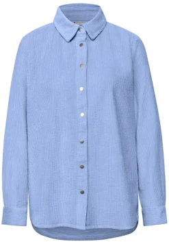 Street One Blusen*Lange Cord Hemdbluse frosted blue