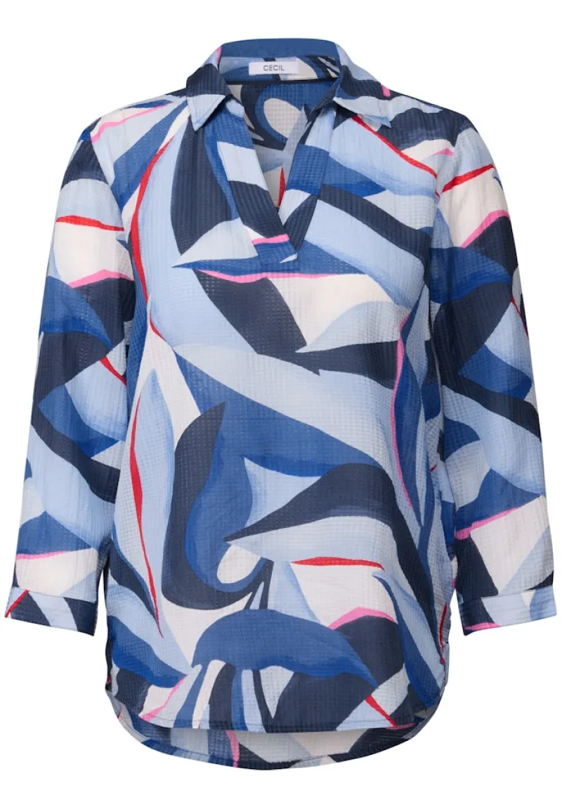 Cecil Blusen*Lange Hemdbluse mit Print urban navy blue