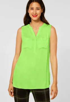 Street One Shirts*Langes Blusentop in Unifarbe peppy green