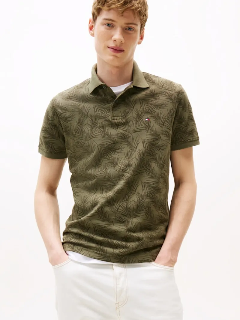Tommy Hilfiger Shirts|Big Boys*LEAF AOP REG POLO battle green