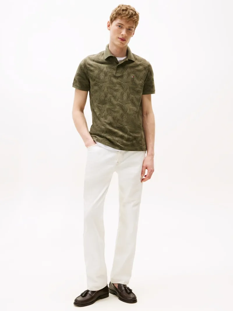 Tommy Hilfiger Shirts|Big Boys*LEAF AOP REG POLO battle green