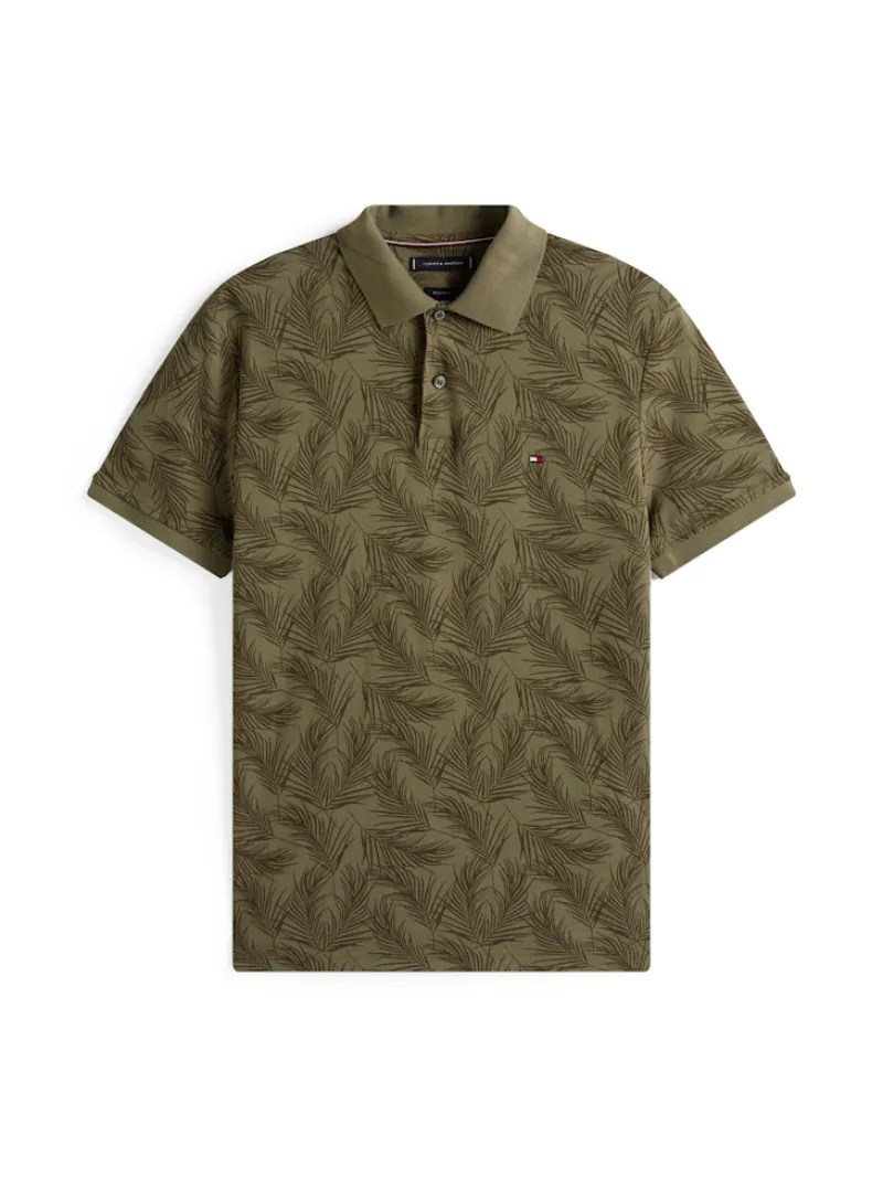 Tommy Hilfiger Shirts|Big Boys*LEAF AOP REG POLO battle green
