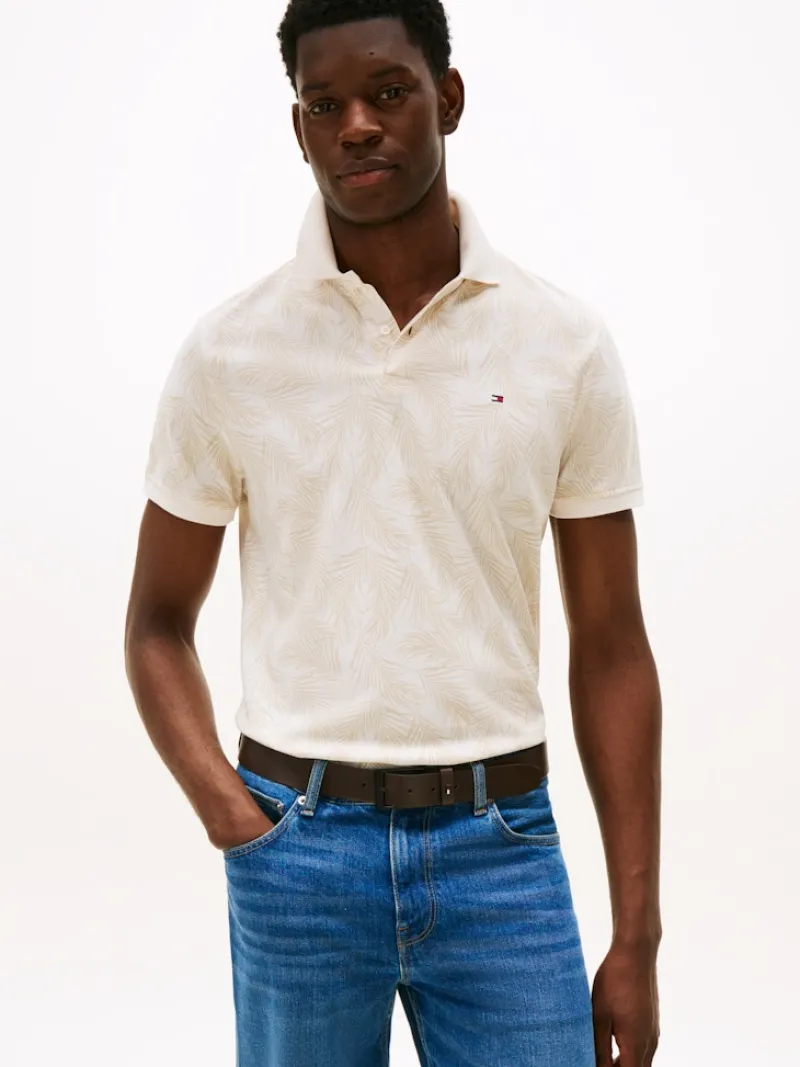 Tommy Hilfiger Shirts|Big Boys*LEAF AOP REG POLO ivory petal