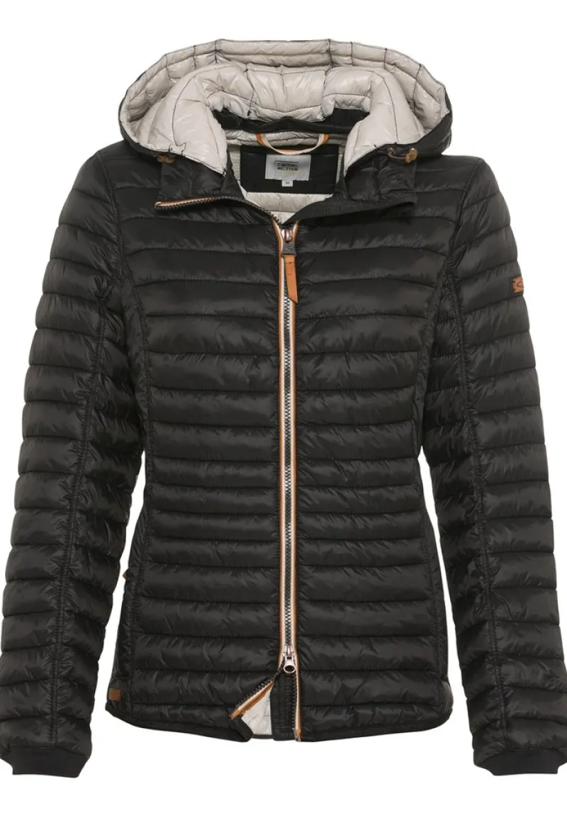 Camel Active Jacken*Leicht wattierte Steppjacke aus recyeltem Polyamid Black