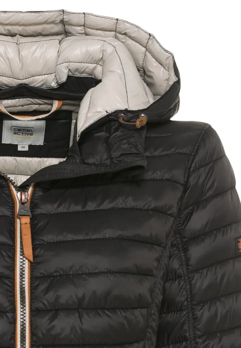 Camel Active Jacken*Leicht wattierte Steppjacke aus recyeltem Polyamid Black