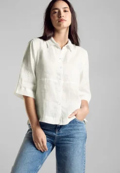 Street One Blusen*Leichte Leinenbluse off white