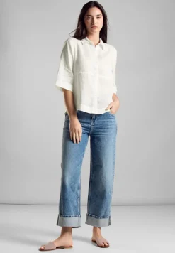 Street One Blusen*Leichte Leinenbluse off white