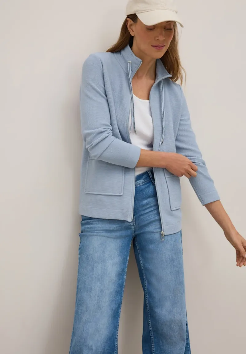 Cecil Pullover & Sweatshirts*Leichte Ottoman Jacke mountain blue